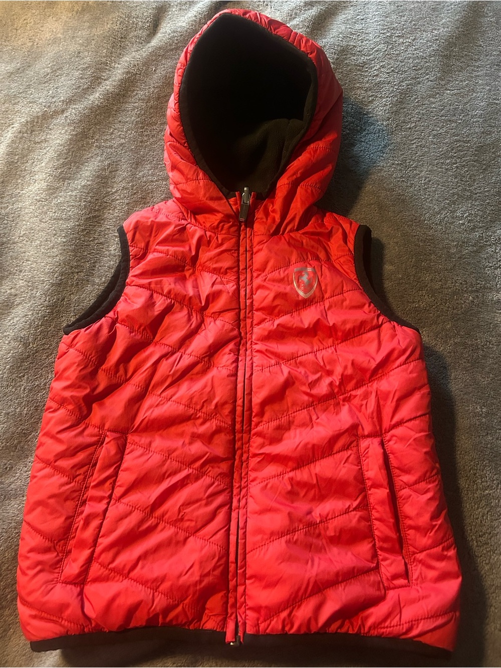 FERRARI  Quilted Hooded Puffer Vest